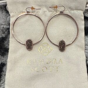 Kendra Scott Rose Gold/brown Hoop Earrings